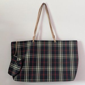 Amanda Smith plaid shoulder bag with mini purse
